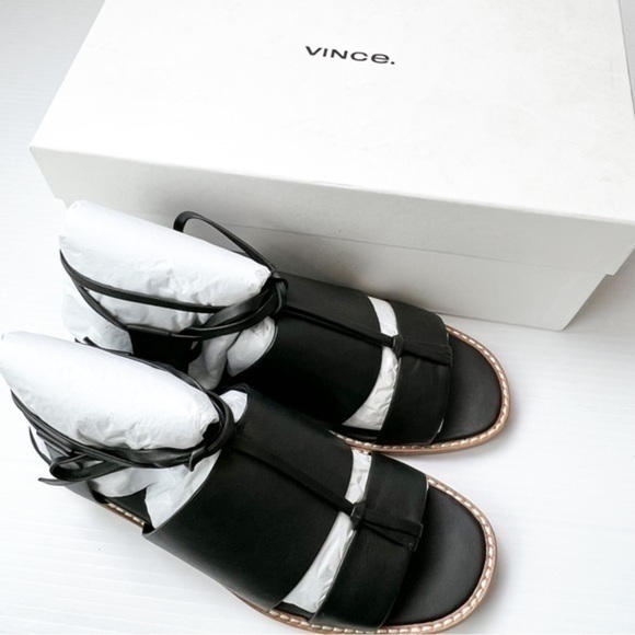 Vince womens black ankle wrap forester sandal size 7M - Picture 11 of 11